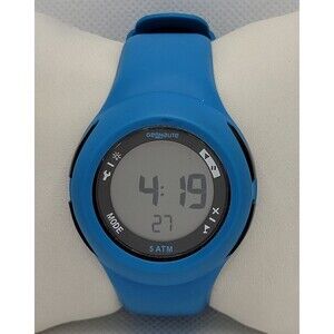 Unisex Geonaute Sport Black Dial Blue Case Silicone Band Digital Watch 02